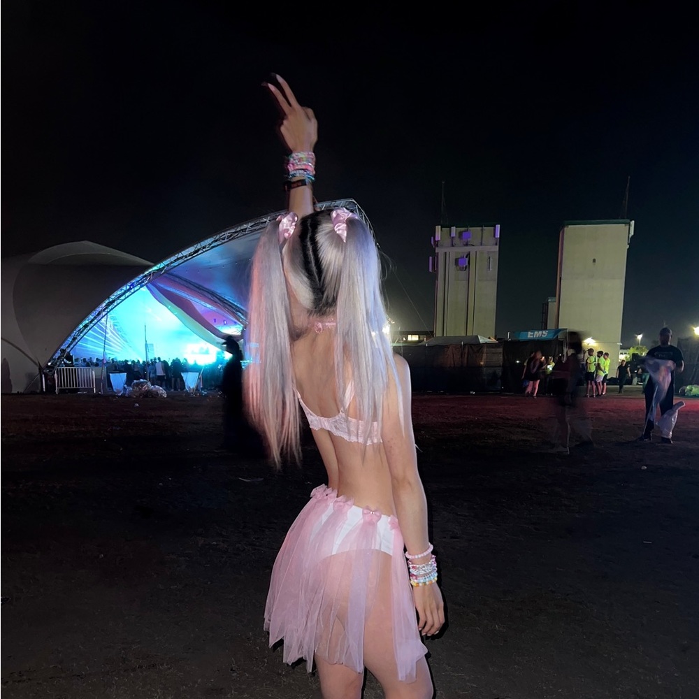 Hand made rave outfit 32A/B Top XS/S bottoms - Picture 3 of 3